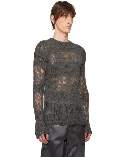 HELIOT EMIL Black Symbiotical Sweater for men