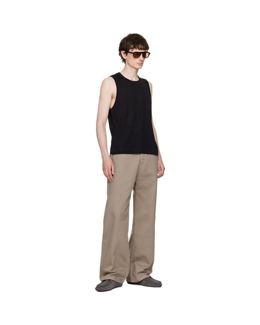 AMI Black 'ami De Coeur' Classic Fit Tank Top for men
