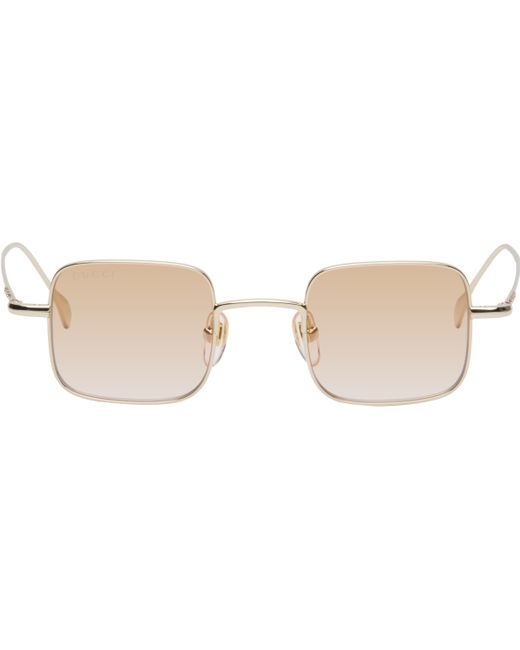 Gucci Black Light Banana Squared Metal Sunglasses