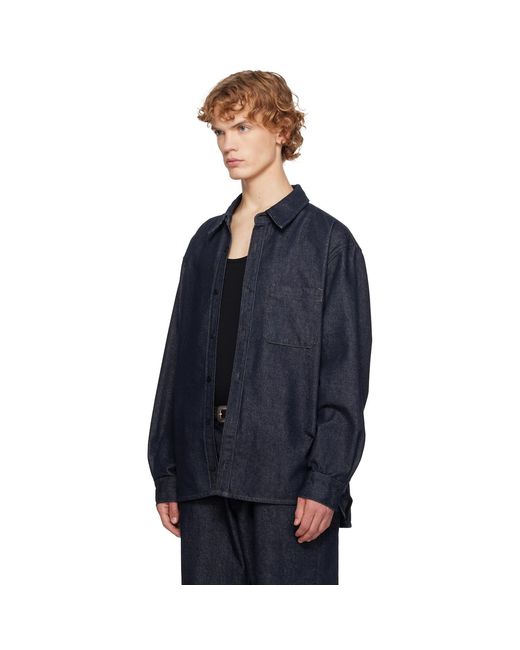 LE17SEPTEMBRE Blue Denim Overshirt for men