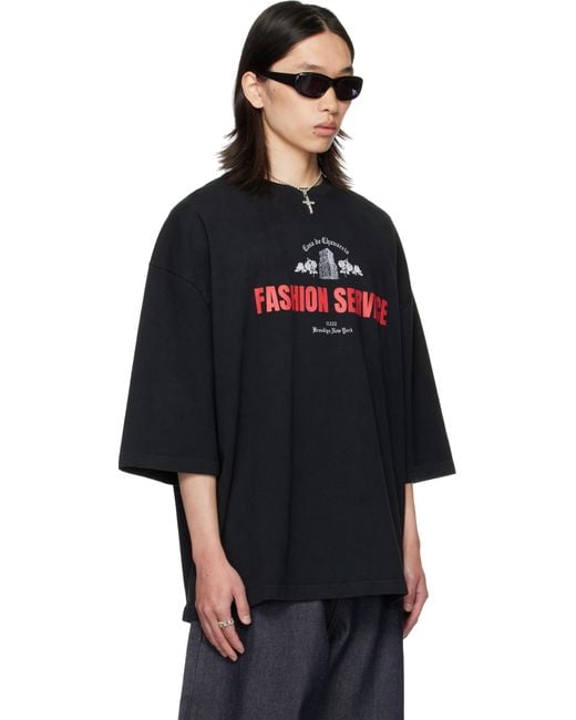 Willy Chavarria Black 'Casa De Chavarria' Buffalo T-Shirt for men