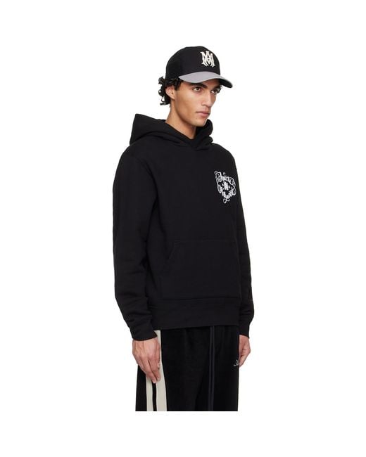 Amiri Black Varsity 'Hollywood' Hoodie for men