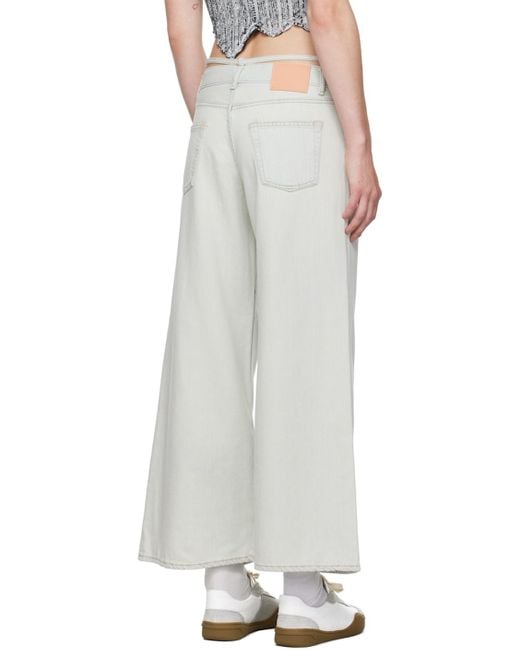 Acne White Regular Fit 2004 Jeans