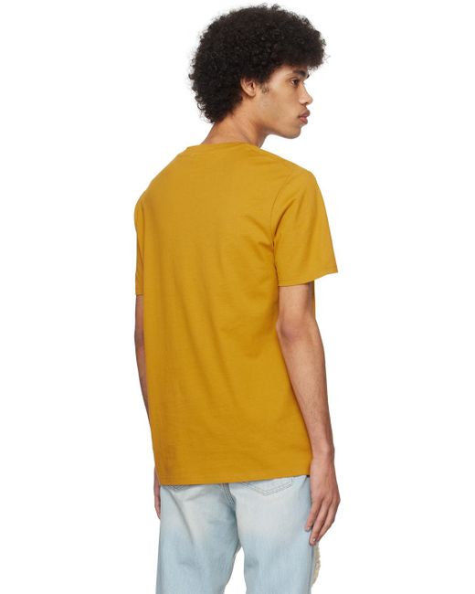 T-shirt 'goat' jaune Egonlab pour homme en coloris Orange
