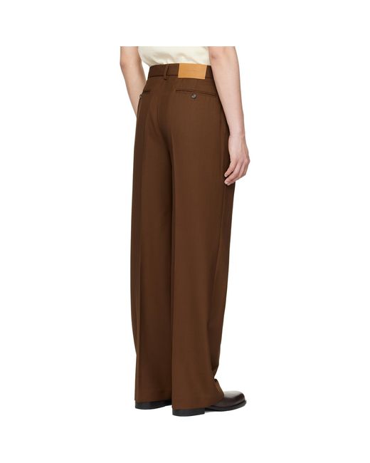 Second/Layer Brown Relaxed Primo Trousers for men