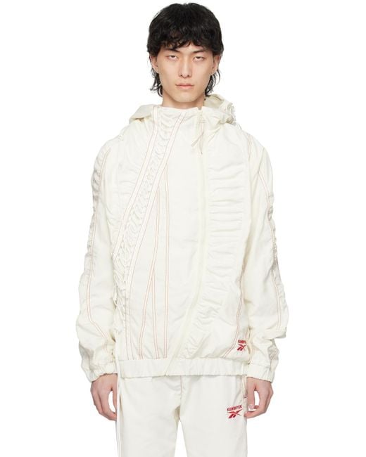 KANGHYUK White Off- Reebok Edition Jacket for men