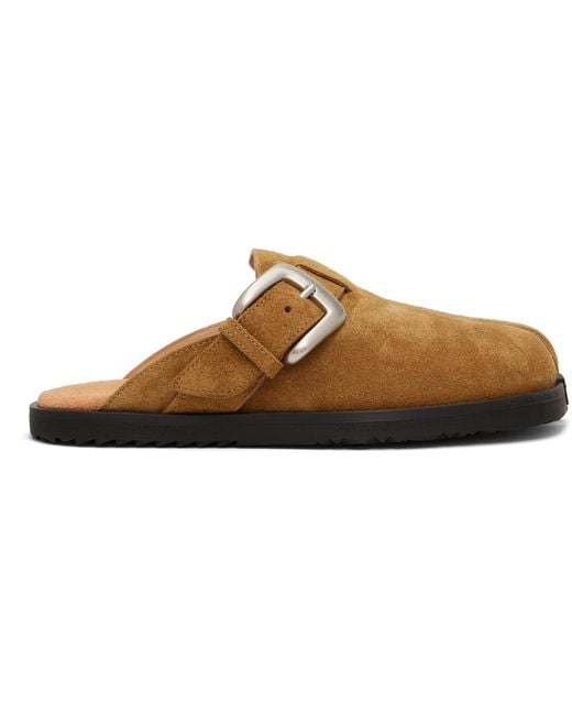 Maison Margiela Brown Tan Tabi Daily Mule Loafers
