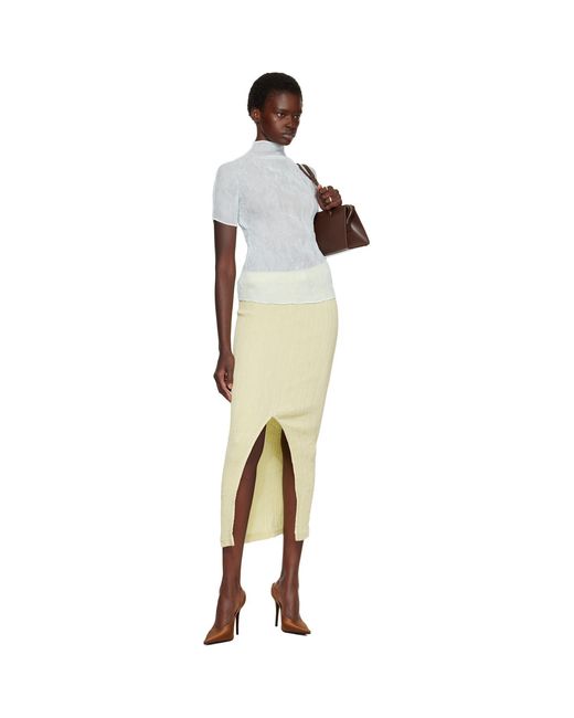 Issey Miyake White Chiffon Twist 1 Top