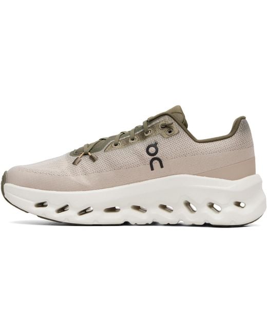 On Shoes Gray Khaki Cloudtilt Sneakers for men