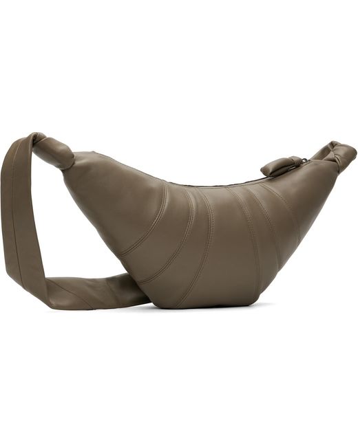 Lemaire Black Khaki Medium Croissant Bag for men