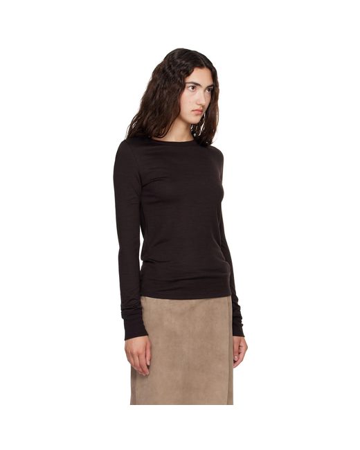 Studio Nicholson Black Jersey Long Sleeve T-Shirt