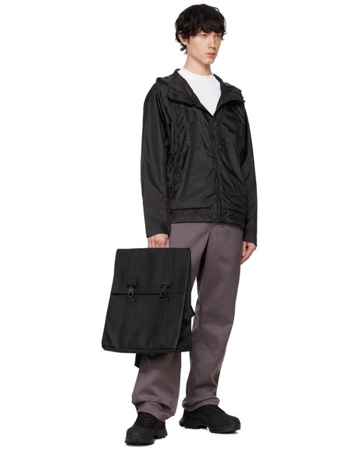 Rains Black Msn Backpack for men