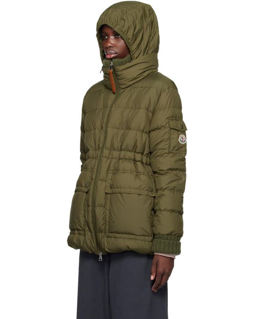 Moncler Baux Short Down Jacket in Green | Lyst Moncler Baux Short Down Jacket in Green | Lyst