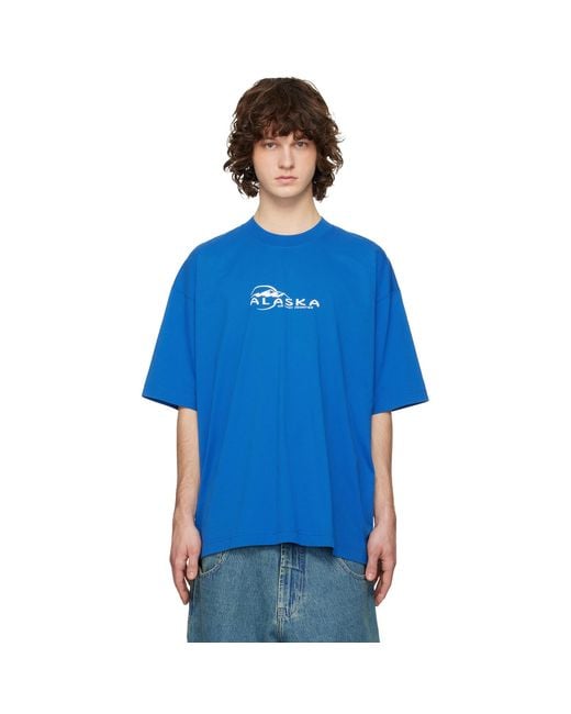 Vetements Blue 'Alaska' Tourist T-Shirt for men