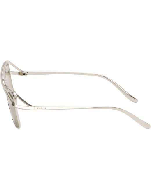 Prada Black Square Metal Sunglasses