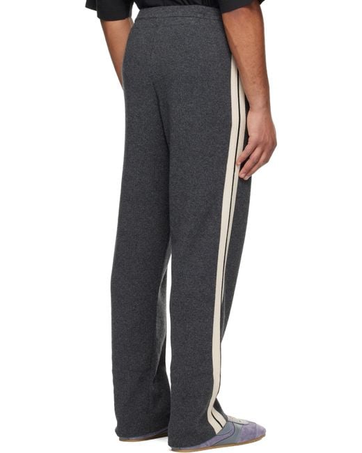 Palm Angels Black Classic Logo Knit Track Pants for men