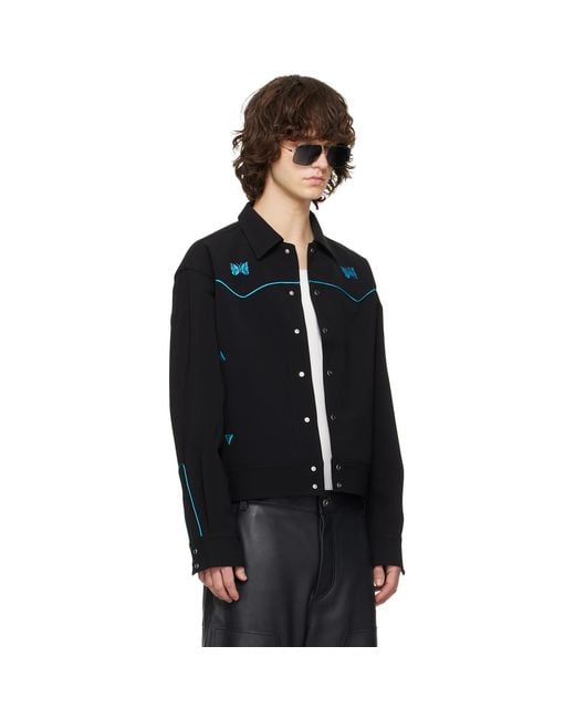 Needles Black Piping Cowboy Jacket for men