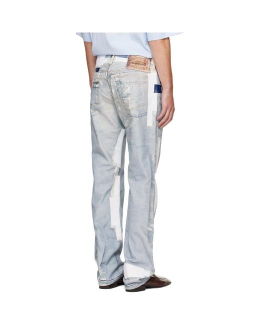 Acne Gray Trompe-L'Oeil Tape 1996M Jeans for men