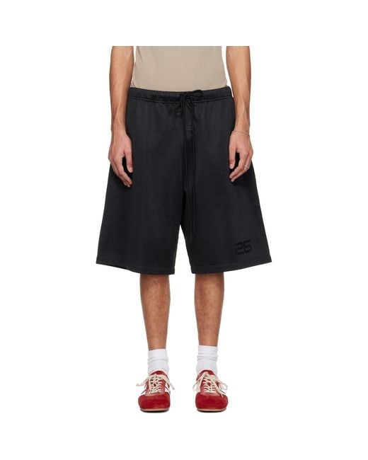 Fear Of God Black Holiday Satin Fleece Relaxed Shorts for men