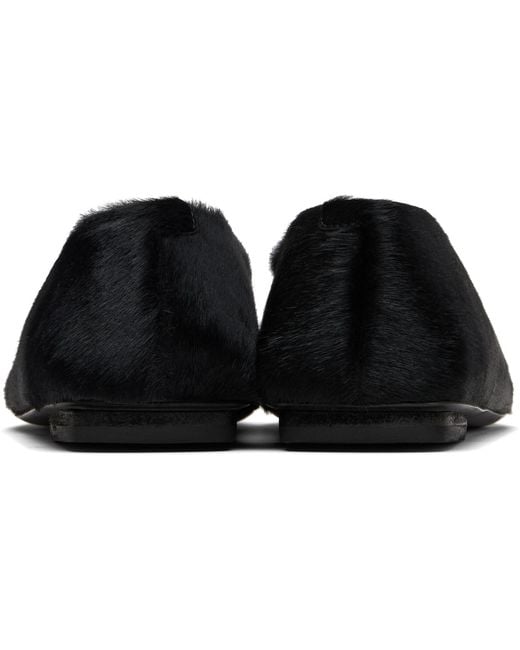 Marsèll Black Ago Short Hair Ballerina Flats