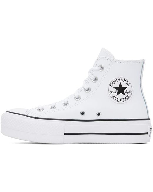 Converse Black Chuck Taylor All Star Lift Leather High Top Sneakers for men