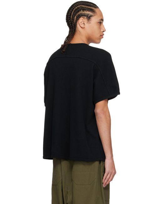 Jan Jan Van Essche Black O-Project Waffle Oversized Sleeveless T-Shirt for men