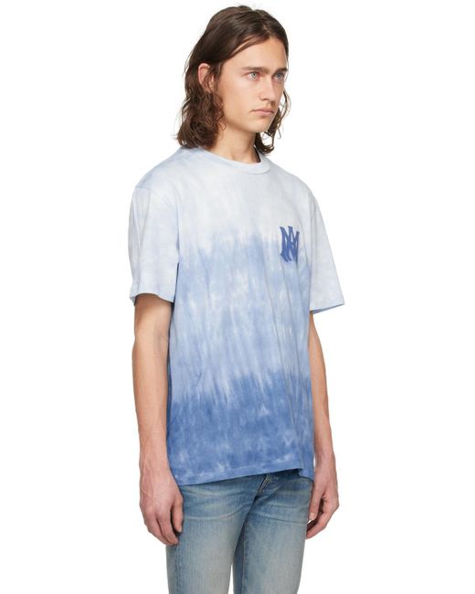 Amiri Blue Dip Dye T-shirt for men