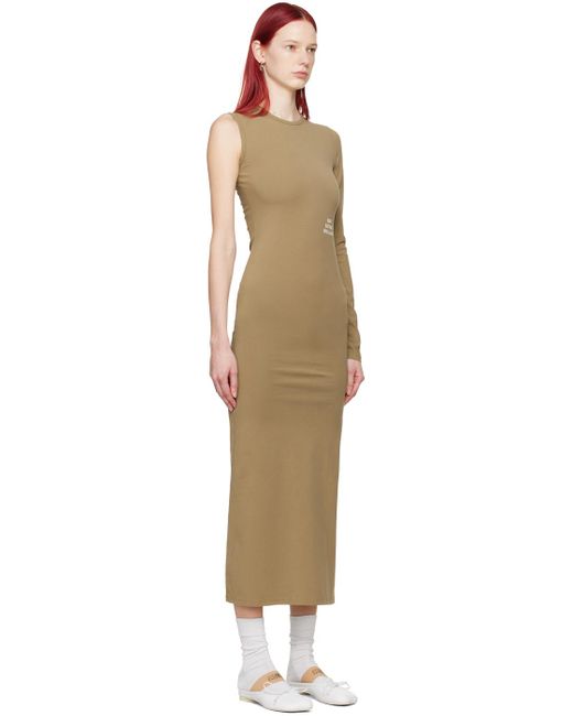 MM6 by Maison Martin Margiela Black 'Mat Satiné Brilliant' Maxi Dress