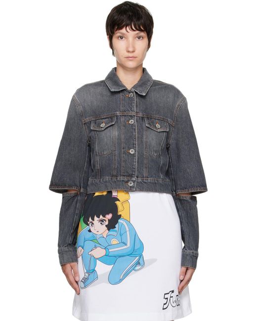 J.W. Anderson Blue Gray Cutout Denim Jacket