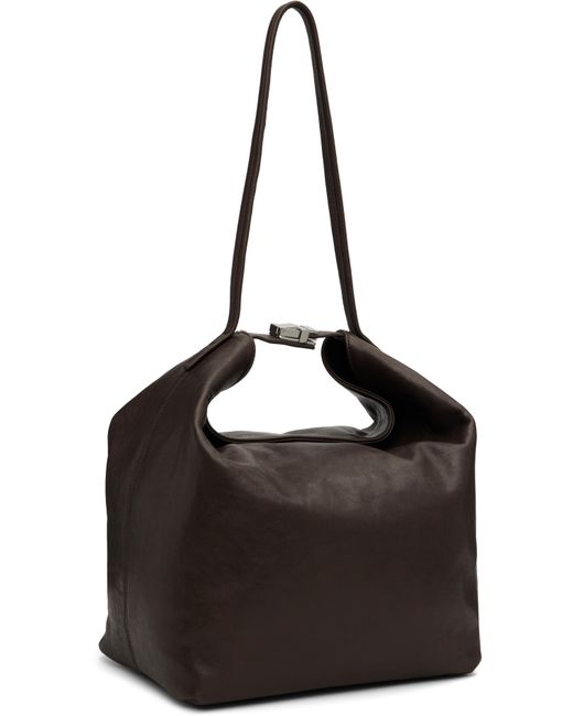 By Far ブラウン Maxi Bea クリースレザー バッグ Black