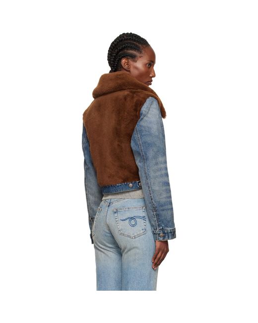 R13 Black 'Denim Fur' Jacket