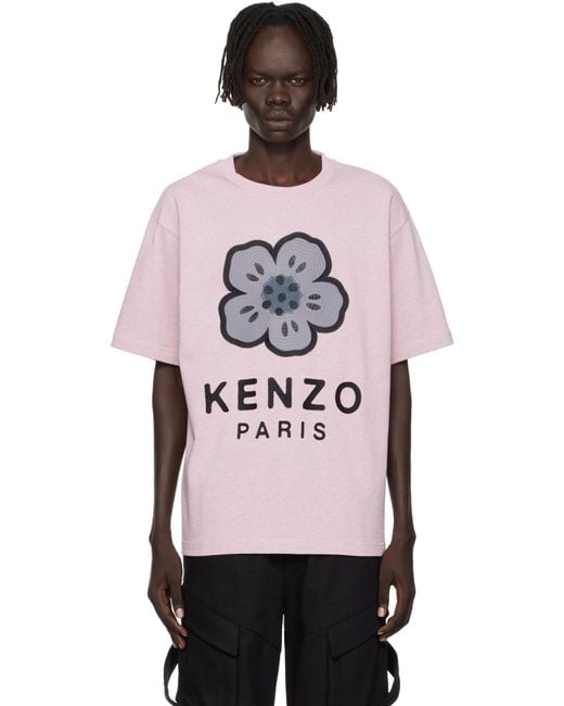 KENZO Black Paris 'Boke Flower' Embroidered Oversized T-Shirt for men