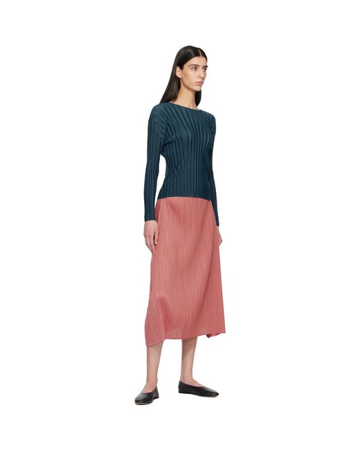 Pleats Please Issey Miyake Pink Monthly Colors October Maxi Skirt