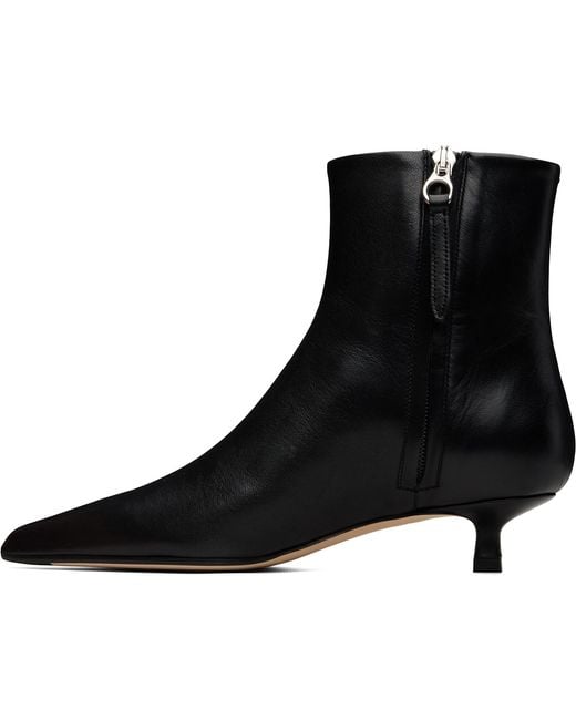 Aeyde Black Sofie Leather Ankle Boots