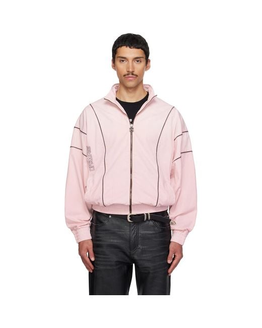 Off-White c/o Virgil Abloh Red Relaxed Garment Dyed Track Jacket for men