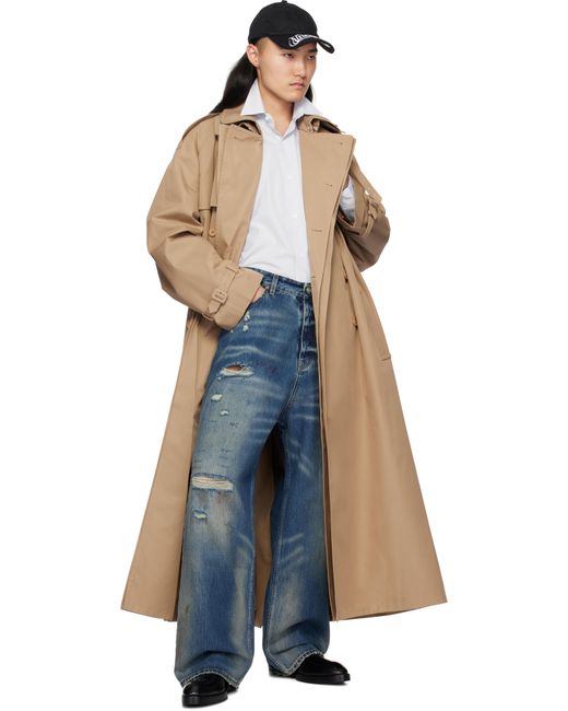 Vetements Blue Distressed baggy Jeans for men