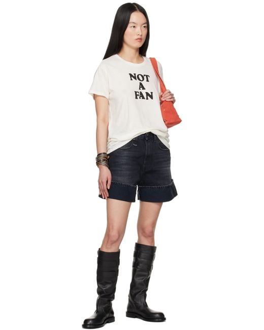 R13 Black Off- 'Not A Fan' Boy T-Shirt