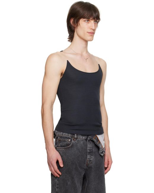 Y. Project Black Invisible Strap Tank Top for men