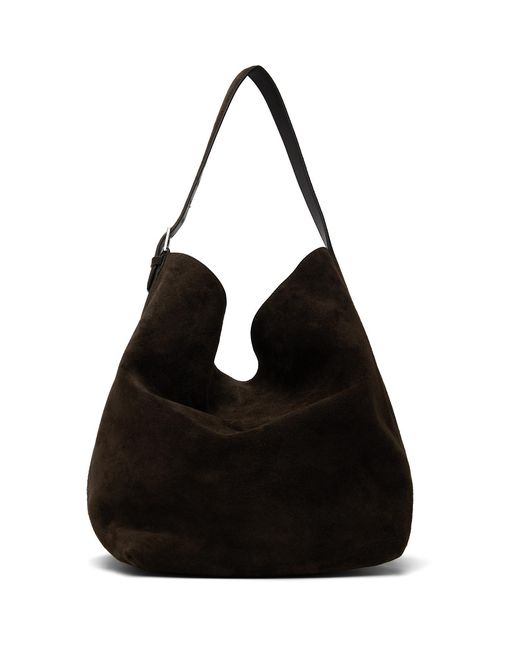 Totême Black Belted Suede Tote