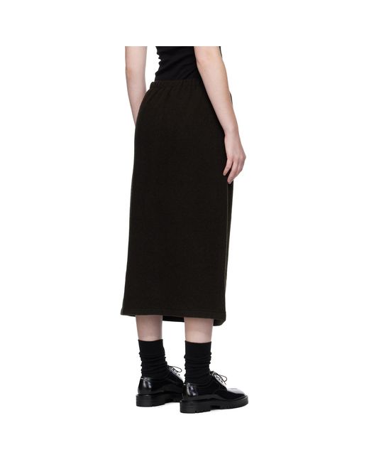 Rier Black Wrap Midi Skirt