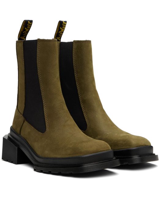 Dr. Martens Green Khaki Maybole Buttersoft Leather Chelsea Boots