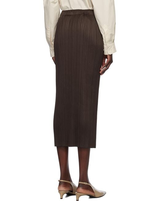 Pleats Please Issey Miyake Black Monthly Colors March Midi Skirt