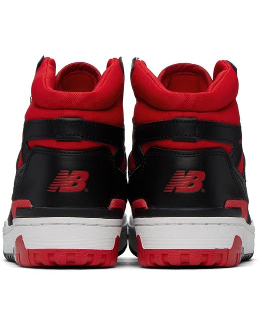 New Balance Black & Red 650r Sneakers
