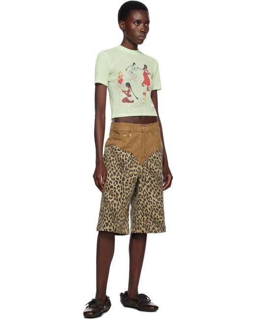 【ANDERSSON BELL】Oxford Combo Leopard Shorts ANDERSSON BELL Oxford Combo Leopard Shorts in Natural | Lyst