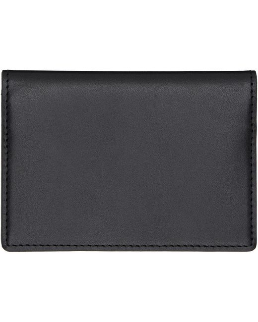 Yohji Yamamoto Black Leather Card Holder for men