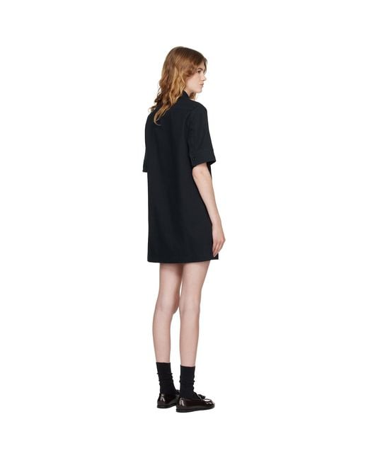 A.P.C. Black Poly Mini Dress