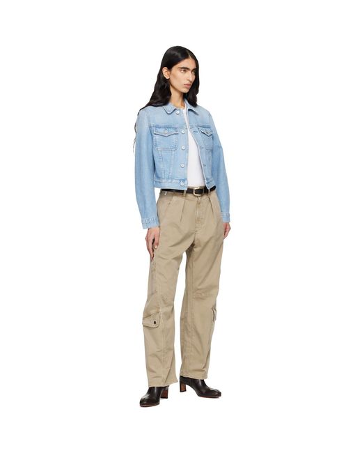 Citizens of Humanity Blue Charisse Shrunken Denim Jacket