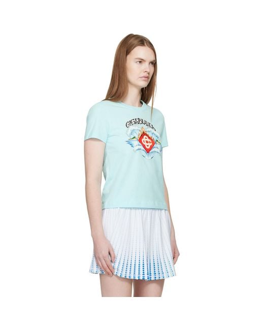 Casablanca Blue Fitted T-Shirt