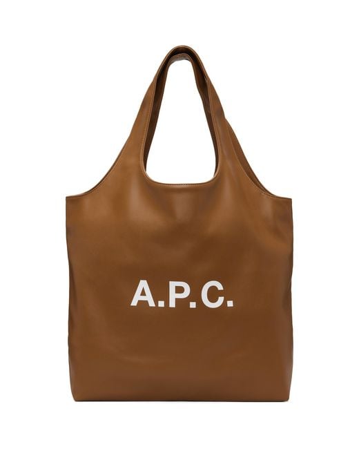 A.P.C. Brown Tan Ninon Tote