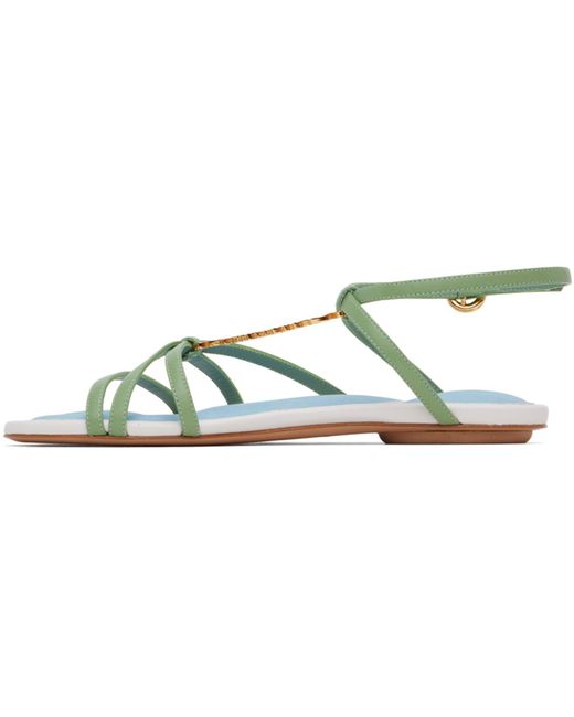 Jacquemus Black 'Les Sandales Pralu Plates' Sandals